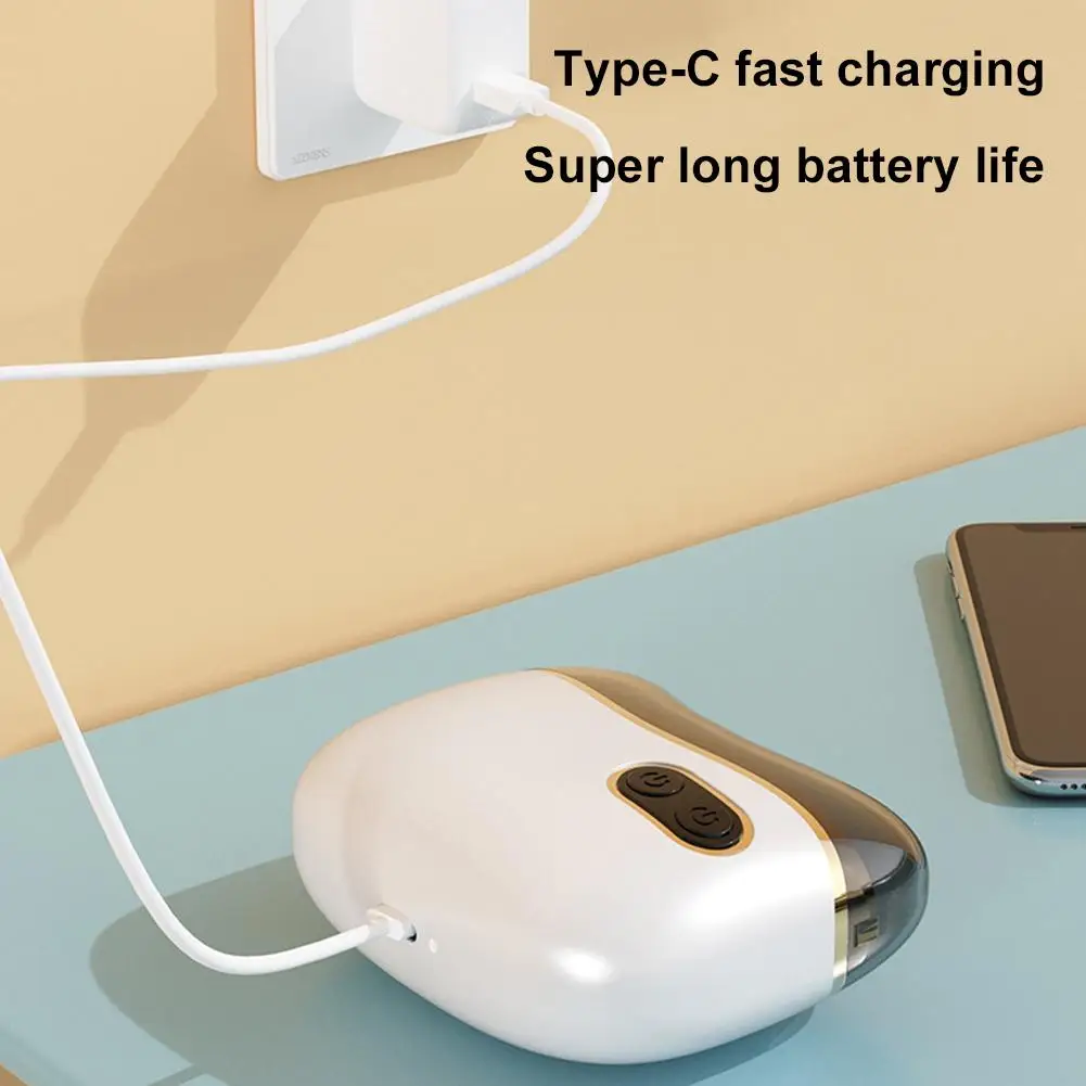 2 In 1 Electric Nail Trimmer And Buffer USB Rechargeable Waterproof Quiet Motor For Home Travel Toenail Fingernail Care_voghion.com