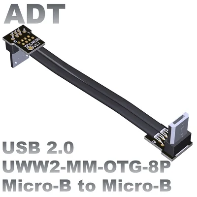 

Fold 90 Degree USB 2.0 Micro-B Male To Male OTG FPV FPC Flat Thin Data FFC Cable 3cm-300cm For Multicopter Aerial Photography