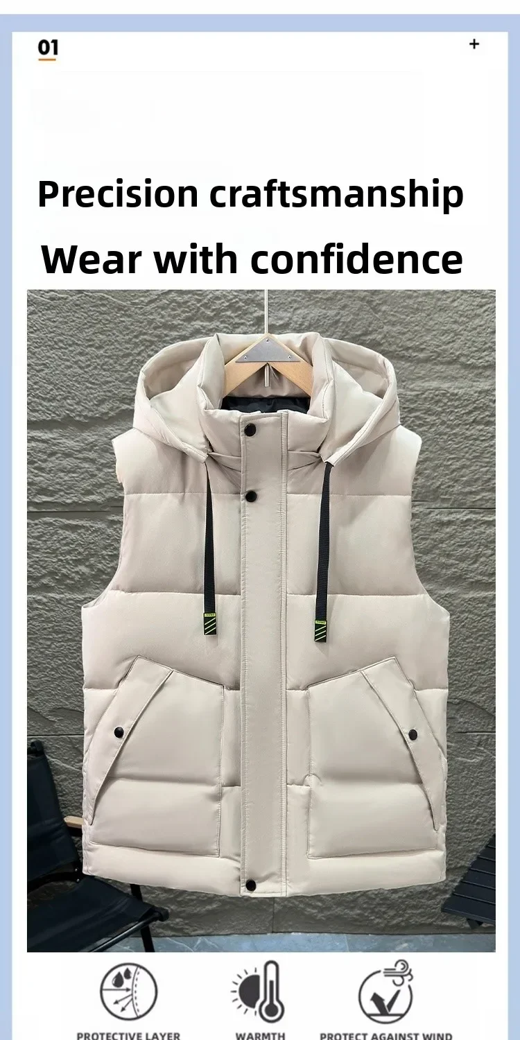 PlatiNum Men's Hooded Vest - Side View