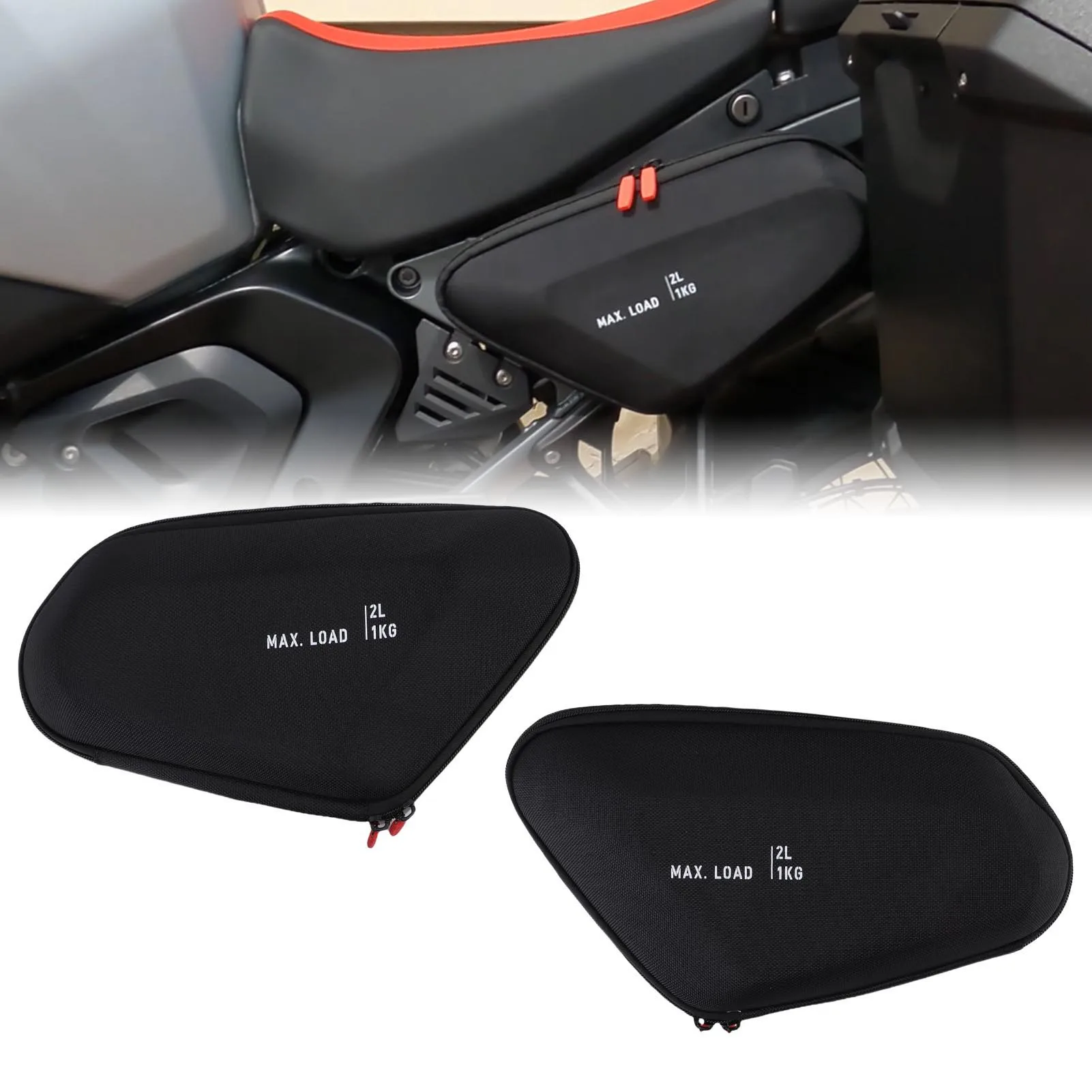 1 Pair Motorcycle Side Frame Bags Storage Bag Waterproofing Liner Zipper Removable Hard Tool Bag Replacement for R1300GS ADV 202