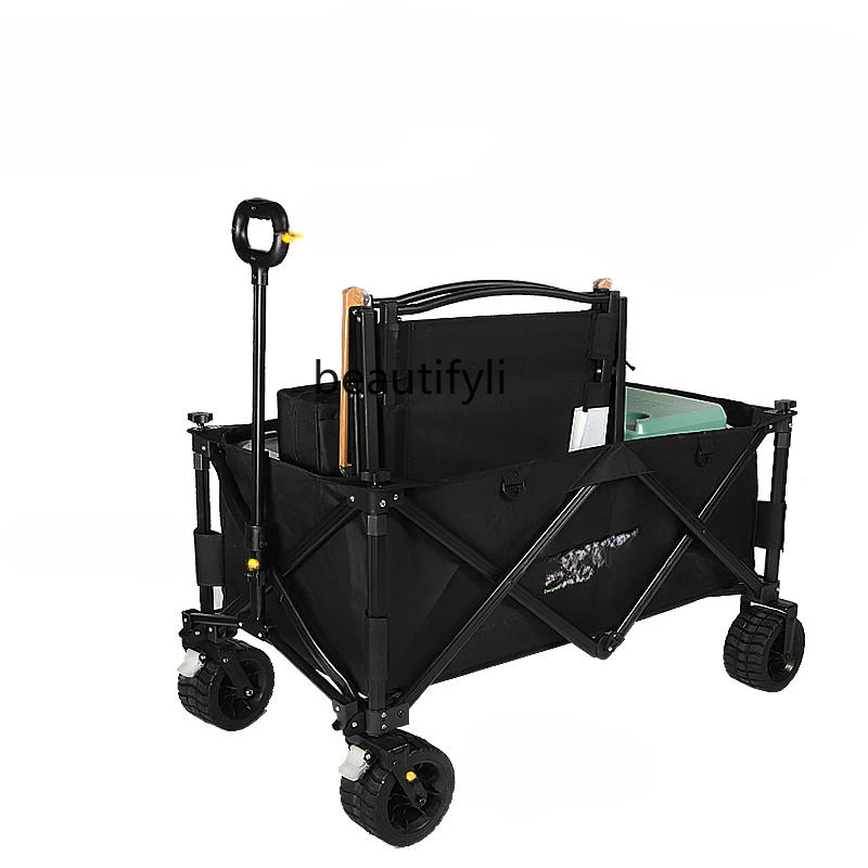 

Modern Simple Aluminum Alloy Camper Outdoor Folding Camp Car Camping Cart Camping Car Picnic Car