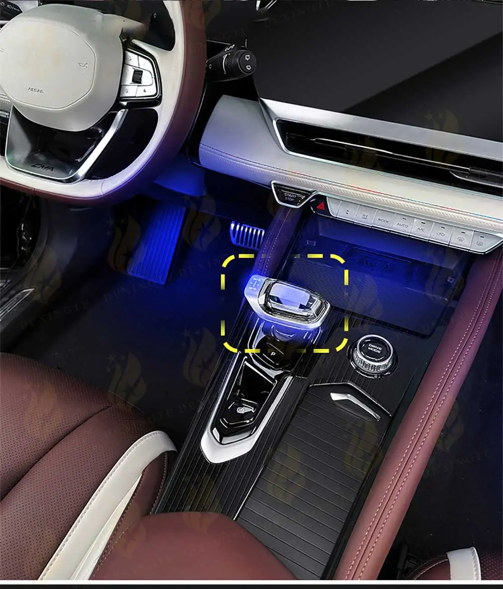 For Kx11 GEELY Monjaro Manjaro LED Crystal Lever with Atmosphere Light Replaceme
