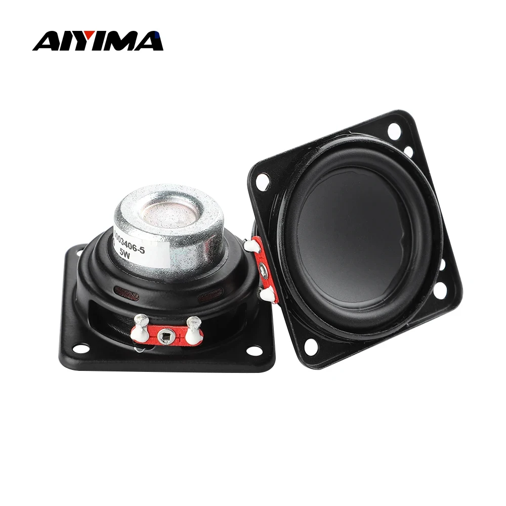 2Pcs 1.5 Inch 43MM 4 Ohm 5W Portable Full Range Audio Speaker Amplifier for Home Theater