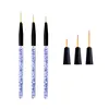 3pcs/Set Acrylic French Stripe Nail Art Line Painting Pen 3D Tips Manicure Slim Line Drawing Pen UV Gel Brushes Painting Tools 4