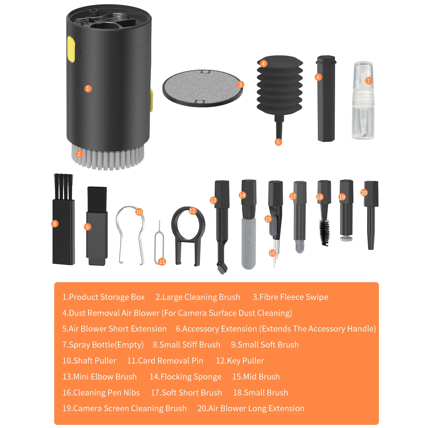 20/10/7/4/3 in 1 Digital Camera Headset Mobile Phone Laptop Keyboard Cleaning Tool Set Cleaning Brush Multiple Models Cleaner - Image 3