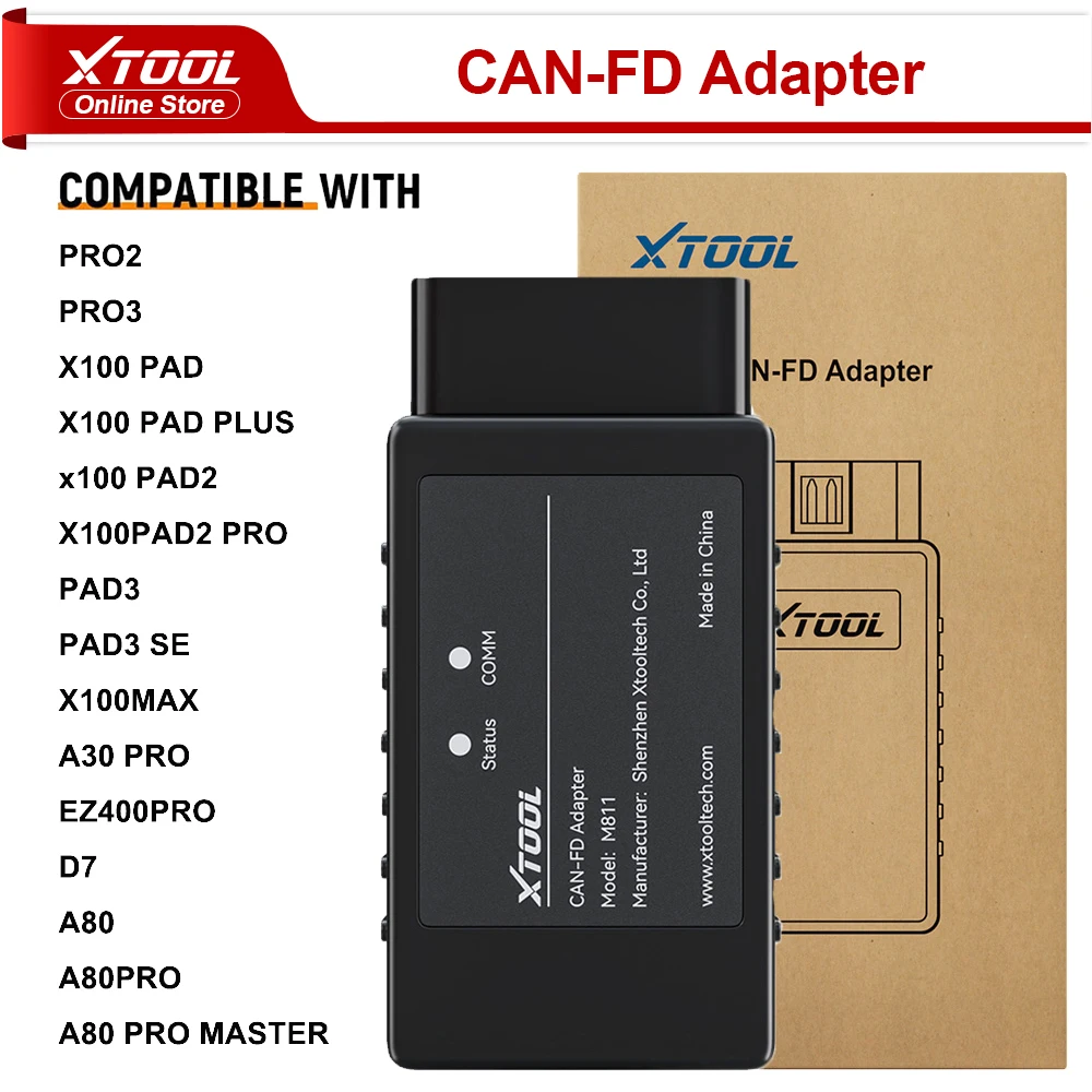 

XTOOL CAN FD Adapter CAN FD Adapter Diagnose ECU Systems Of Cars Meeting With CANFD Protocols for Chevrolet GMC Buick Cadillac