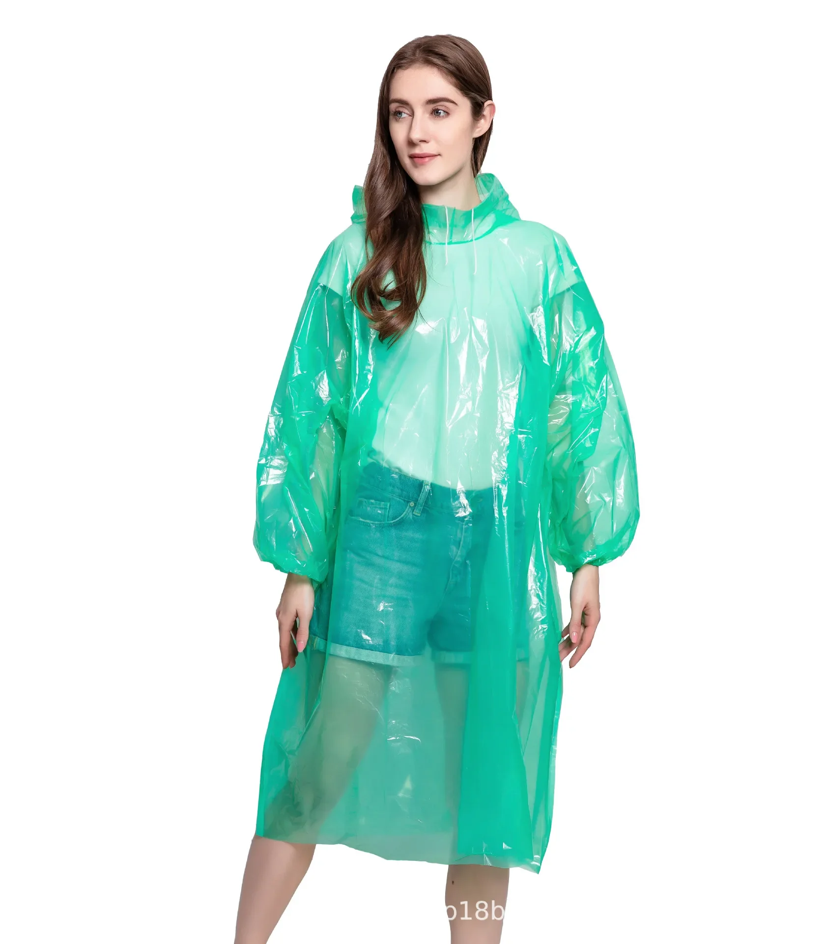 PE Portable Disposable Thickened Poncho Travel Outdoor Emergency Adult One-piece Raincoat Kids Raincoat