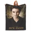The Twilight Saga Blankets Flannel Summer Edward Multi-function Super Soft Throw Blankets for Bed Travel Rug Piece 1