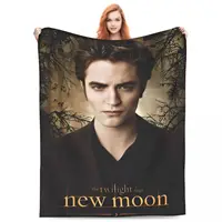 The Twilight Saga Blankets Flannel Summer Edward Multi-function Super Soft Throw Blankets for Bed Travel Rug Piece 1