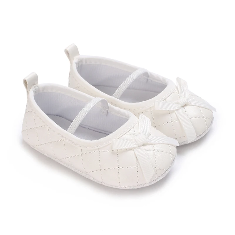 Cute Baby Patent Leather First Walker Shoes for Girl 2024 Infant Newborn Spring Autumn Bow Princess Dress No-Slip Shoes 4