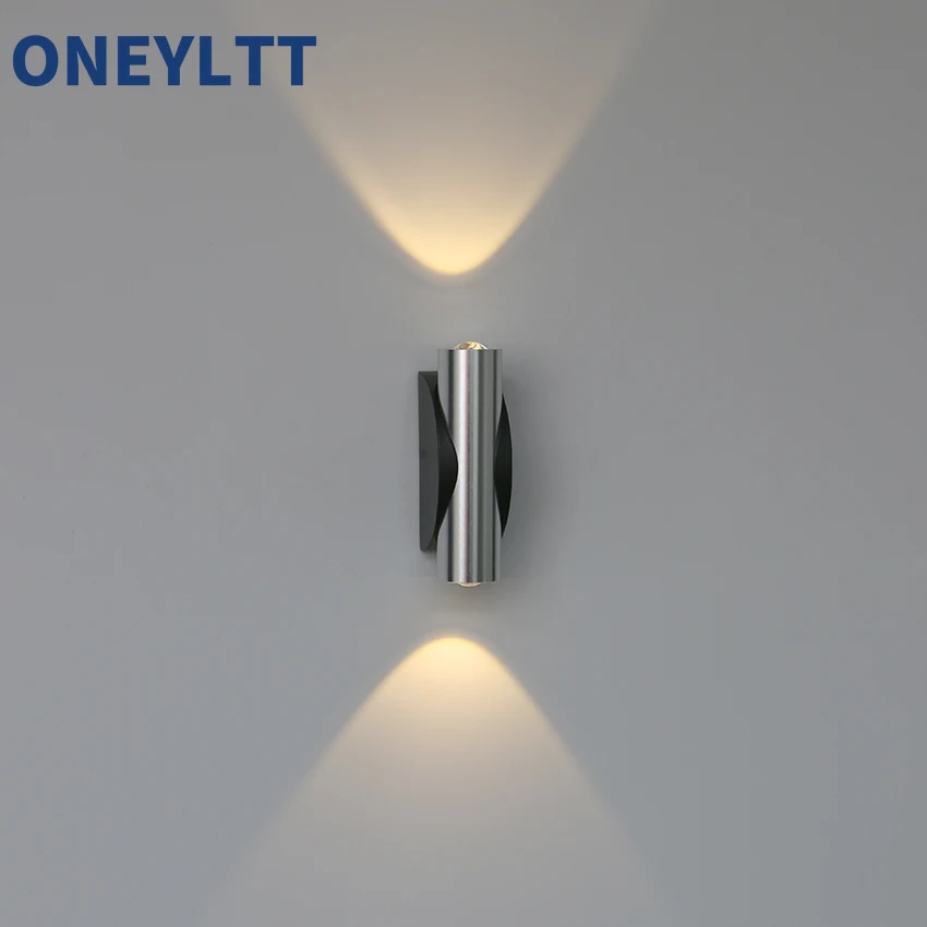 

Creative dual head 360 rotating mirror front light LED aluminum living room and study light for bedroom bedside lamp