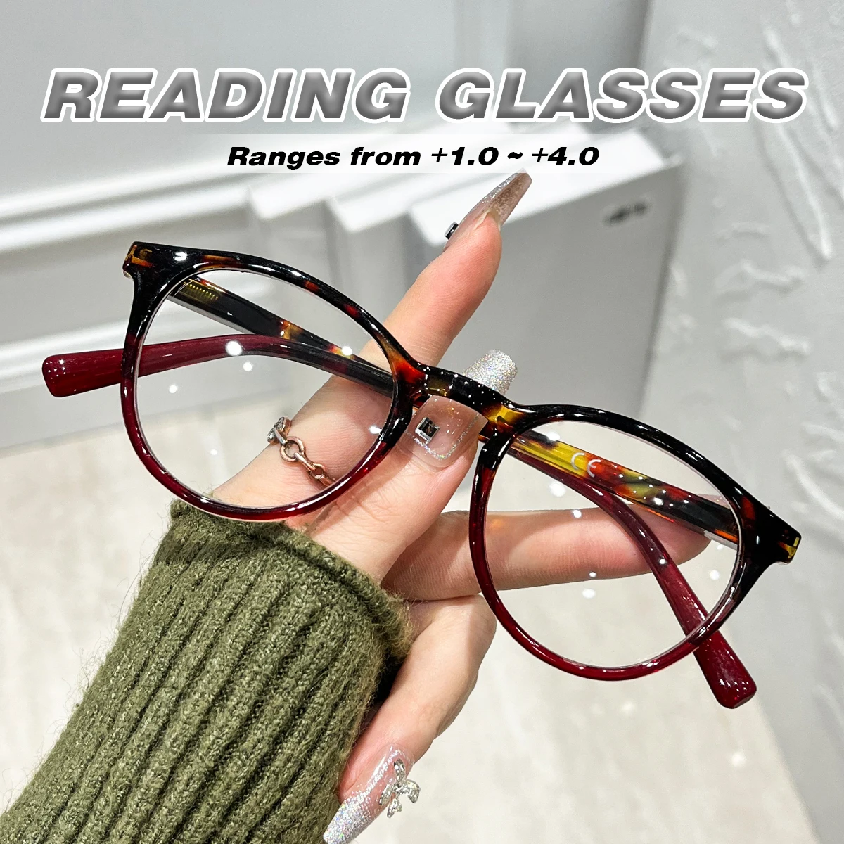 Round Frame HD Clear Lens Blue Light Blocking Glasses