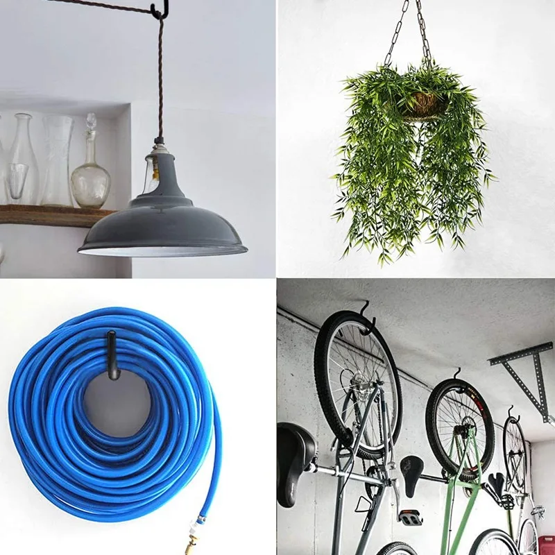 1Pcs Heavy Duty Wall Hooks for Garage Storage Kitchen Organizer Wall Hanger Hanging Clip Storage Holder Garden Tool 5 Types