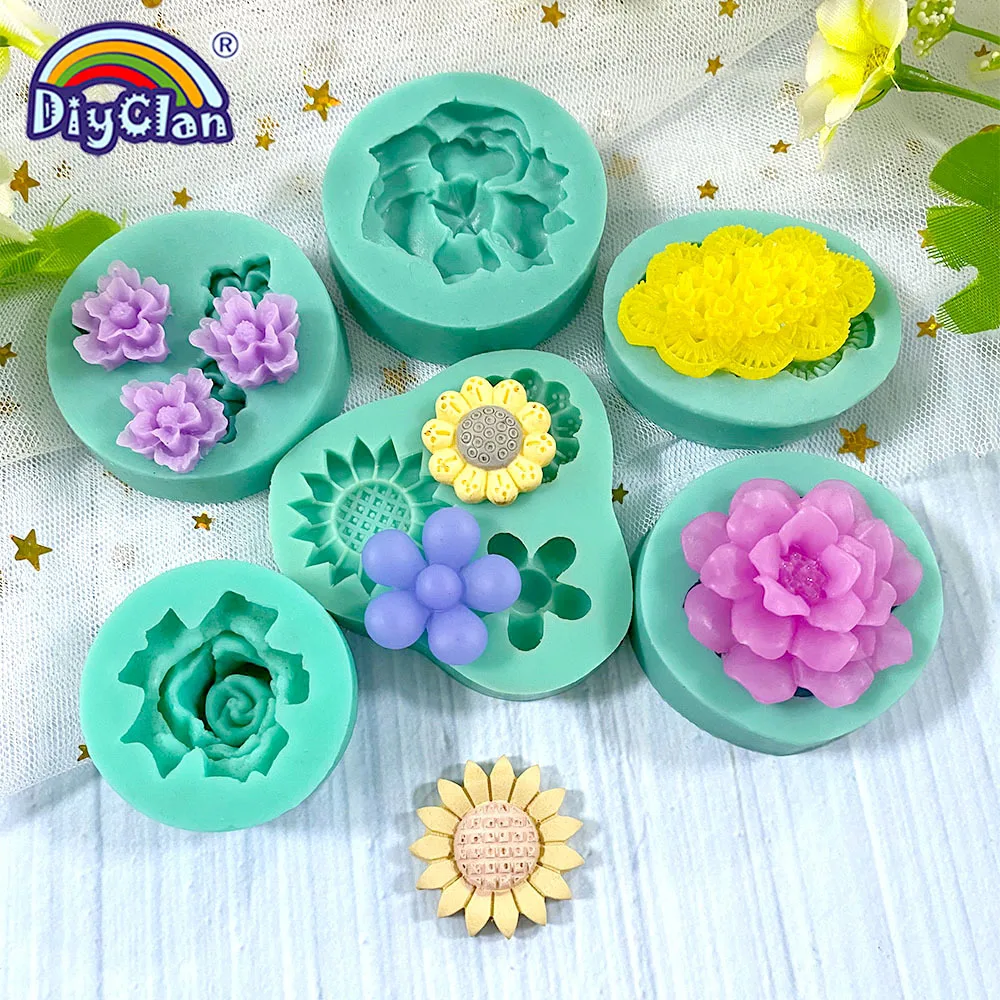 3d Flower Molds Silicone Soap Mold Flower Shape Mold For Soap Making Diy  Handmade Cake Decorations Cake Tools Resin Clay Mold - Cake Tools -  AliExpress