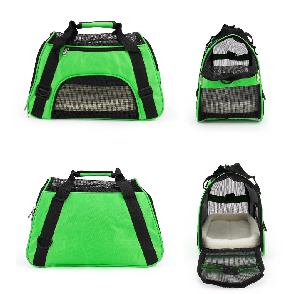 Soft Surface Pet Carrier Cat Bag Outdoor Travel Breathable Pet Handbag Carrier for Dogs With Pad