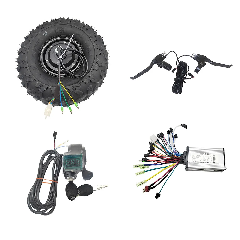 Ebike Motor Kit Electric Wheelbarrow Hub 24V 36V 48V 350W 500W All Terrain Off Road 14.5" Tyre Wheel