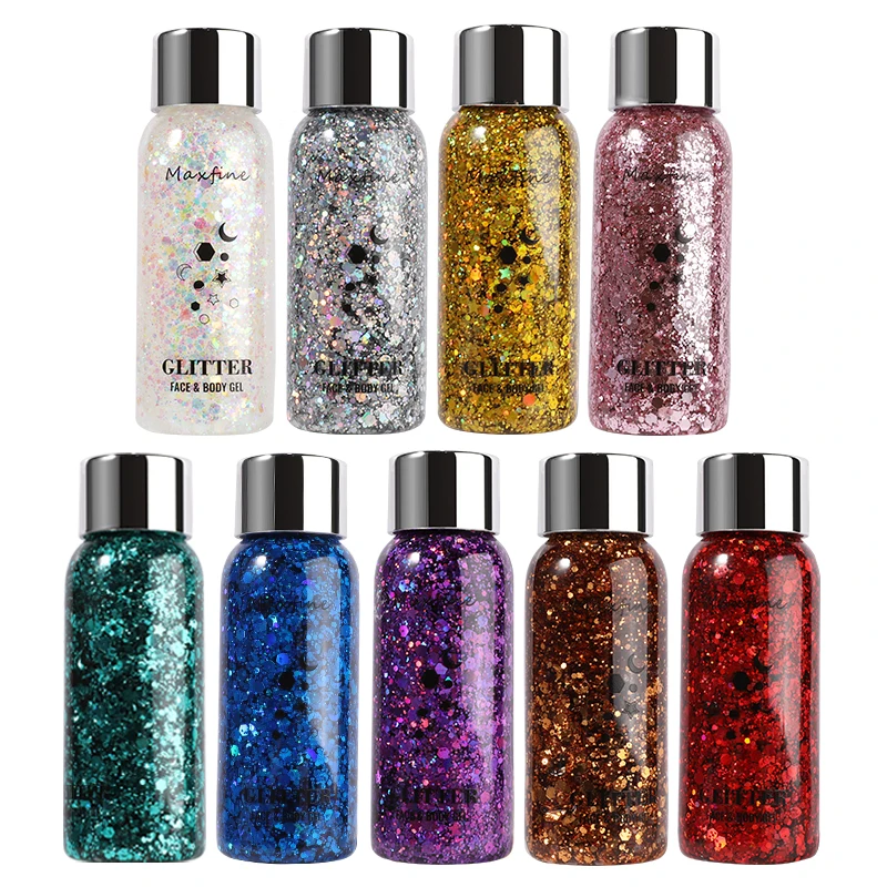 Body Face Glitter Gel Long Lasting Waterproof Eye Hair Eyeshadow Multifunctional Party Stage Deco Makeup Cosmetics 4