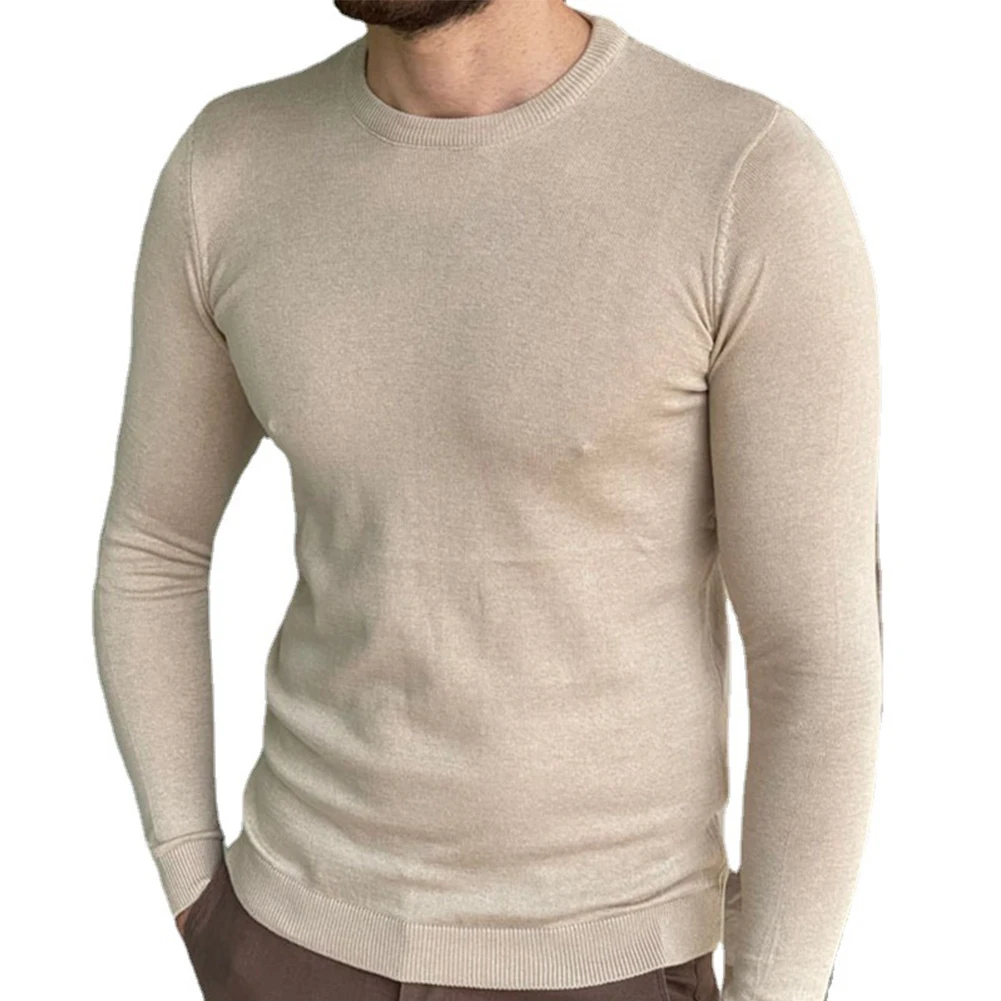 

Mens Slim Fit Casual Shirt Long Sleeves Breathable Sweater Soft Top Knitwear