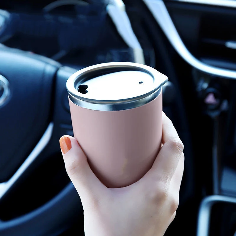 304 Coffee Thermos Cup Ins Small Capacity Color Exquisite Hand Cup Car Cup  Portable Mugs Creative Tumbler with Straw Coffee Mug