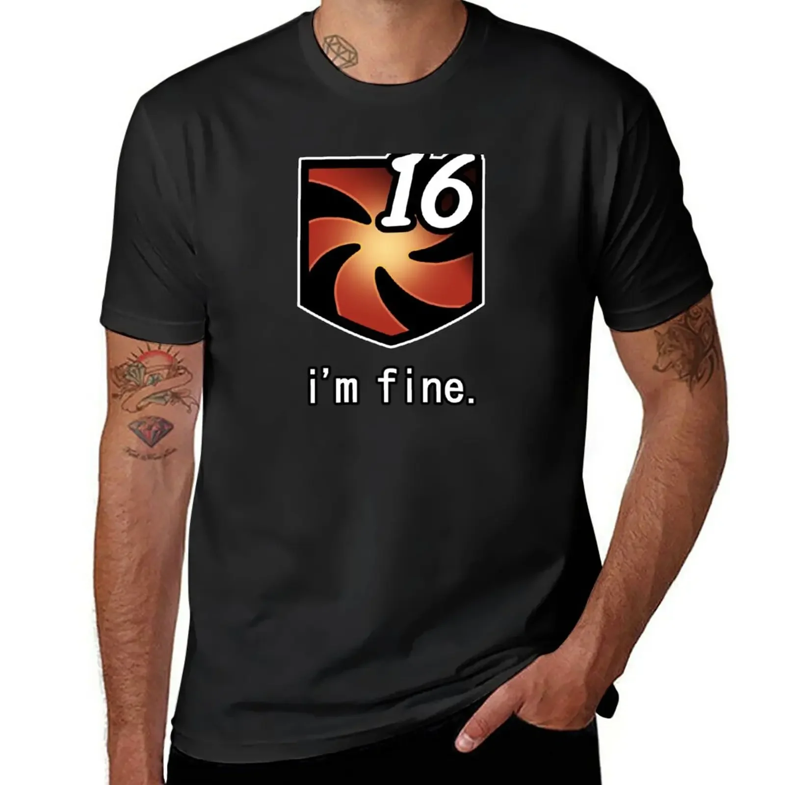 

I'm Fine Vuln Stacks [FFXIV] T-Shirt tops funnys anime clothes for men