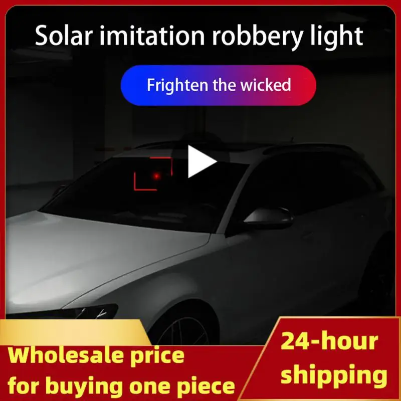 

Solar Car LED Alarm Security Light Simulated Dummy Alarm Wireless Warning Anti-Theft Caution Lamp Flashing Imitation