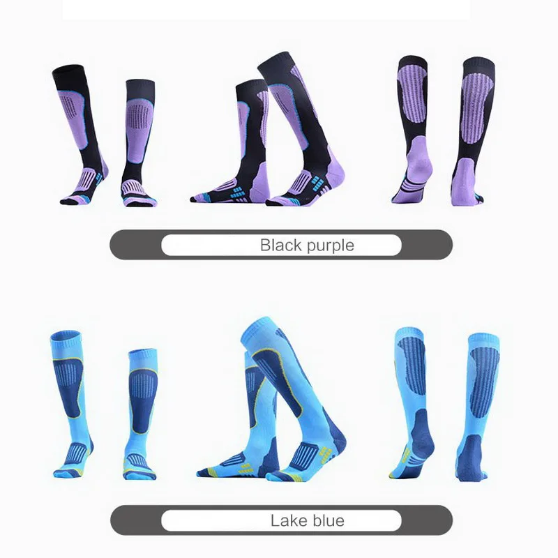 1 Pairs Winter Camping Ski Socks For Men Women Long Warm Socks Thick Compression Sports Snowboarding Hiking Thermal