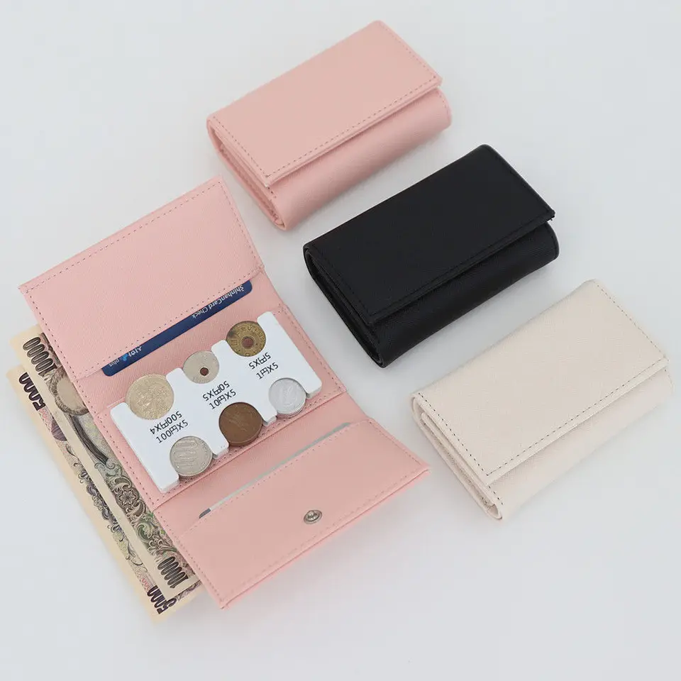 New Multi-functional Unisex Cross Pattern Coin Clip Organizer 2-in-1 Zero Wallet Leather Cover Tri-fold Wallet Travel Card Case