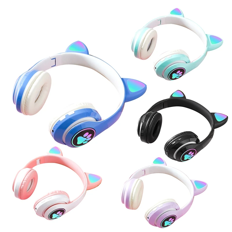 

Bluetooth-наушники с кошачьими ушками, с микрофоном