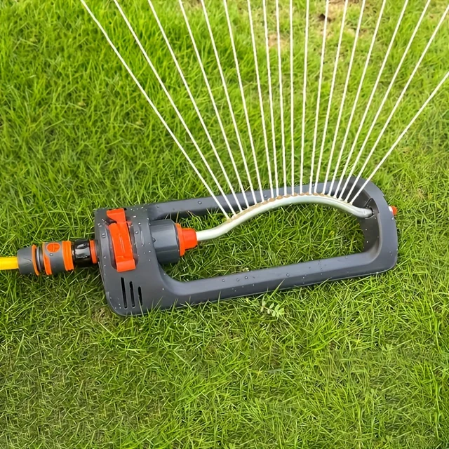 Garden Automatic Swing Adjustable Sprinkler, 19-Hole Swing Sprinkler, for Lawn Watering, Garden Watering, Courtyard Watering