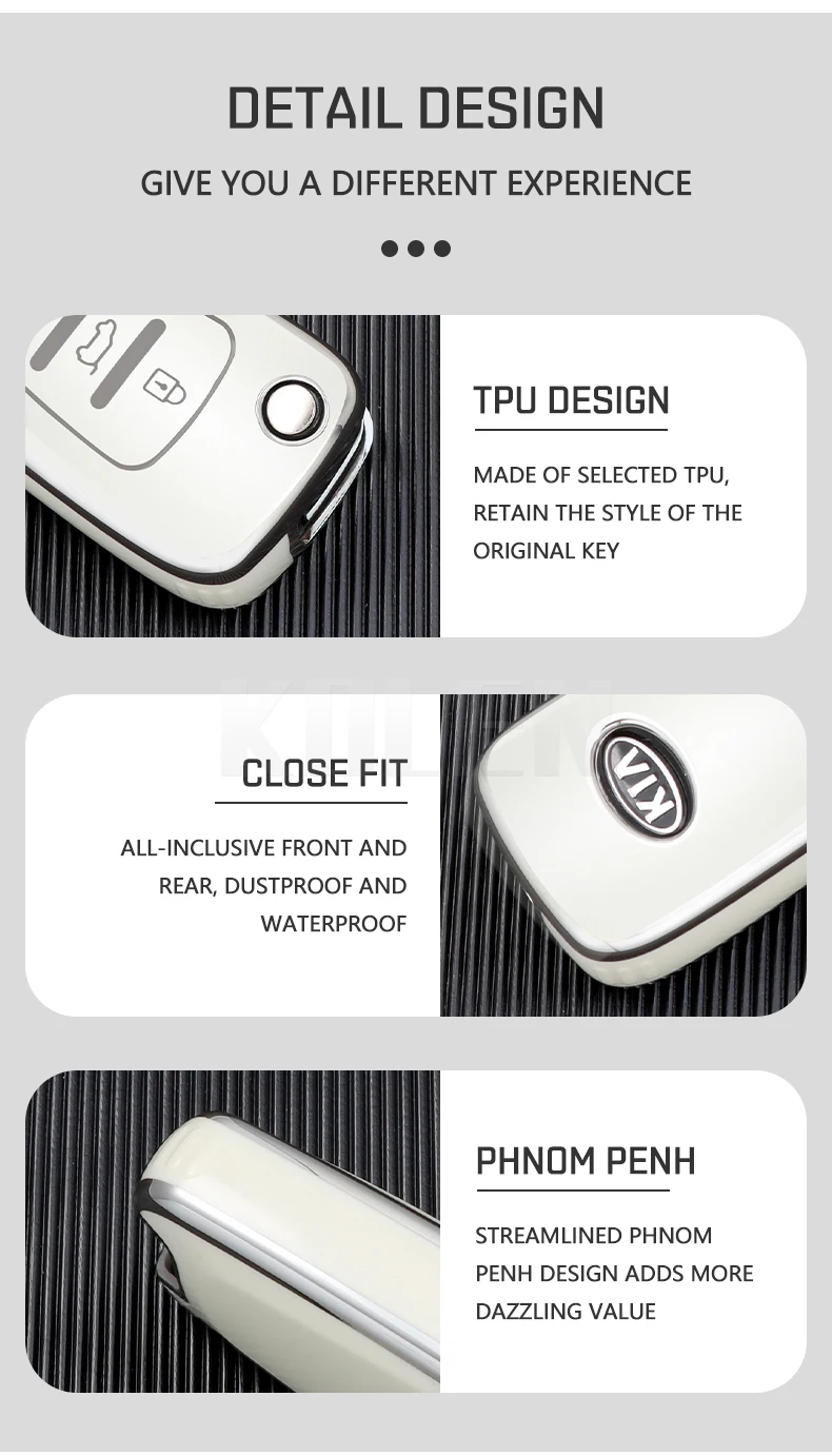 TPU Car Flip Key Case Cover Shell Fob per Hyundai I20 I30 Ix20 Ix35 Elantra Accent per KIA Sportage Rio 3 Soul Optima Ceed K5 K2 - S1ae2dfe0d2ca46cfbab180ffb262ae30X