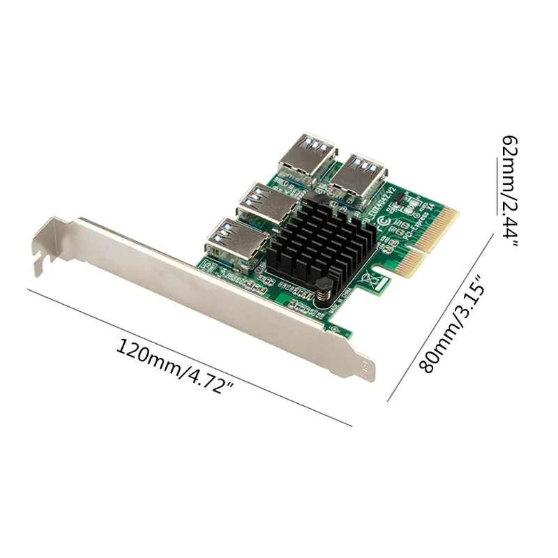 PCIE 14 PCI-Express 승수 카드 USB 어댑터 1x16x 변환기 카드