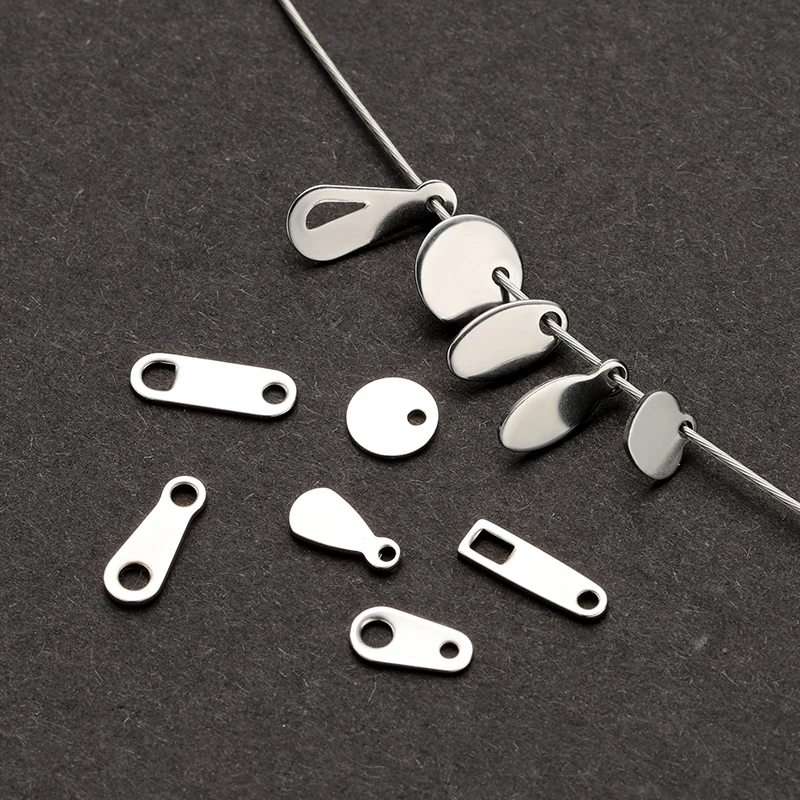 

50Pcs Нержавеющая сталь хвостовой кулон для ювелирных изделий DIY тренд ожерелье браслет удлинитель хвостовая карта аксессуары