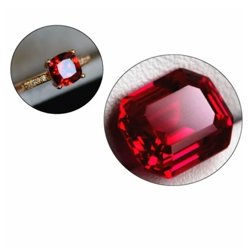 Natural Pigeon blood Ruby 12x16mm 12.50 Cts Sri-Lanka VVS Emerald Cut Loose Gemstone For Jewelry Beads