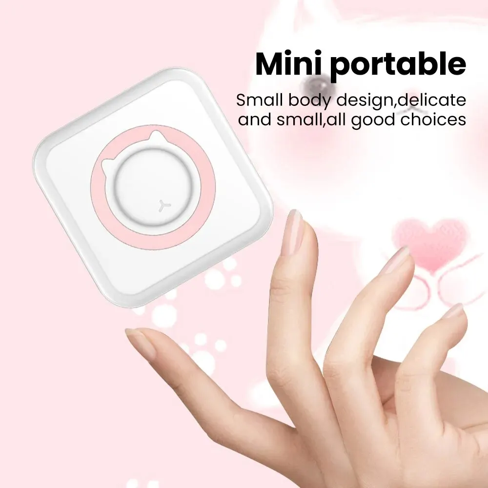 AliExpress Collection 올라프 미니 프린터 휴대용 열 스티커 종이, 잉크리스 블루투스 무선 임프레소라, 안드로이드 IOS 휴대용 라벨 프린터