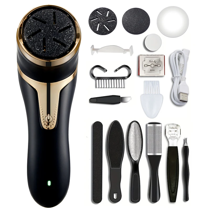 USB Charging Chip Vacuum Cleaner Electric Foot Grinder And Ten Piece Set With Three Grinding Heads_voghion.com