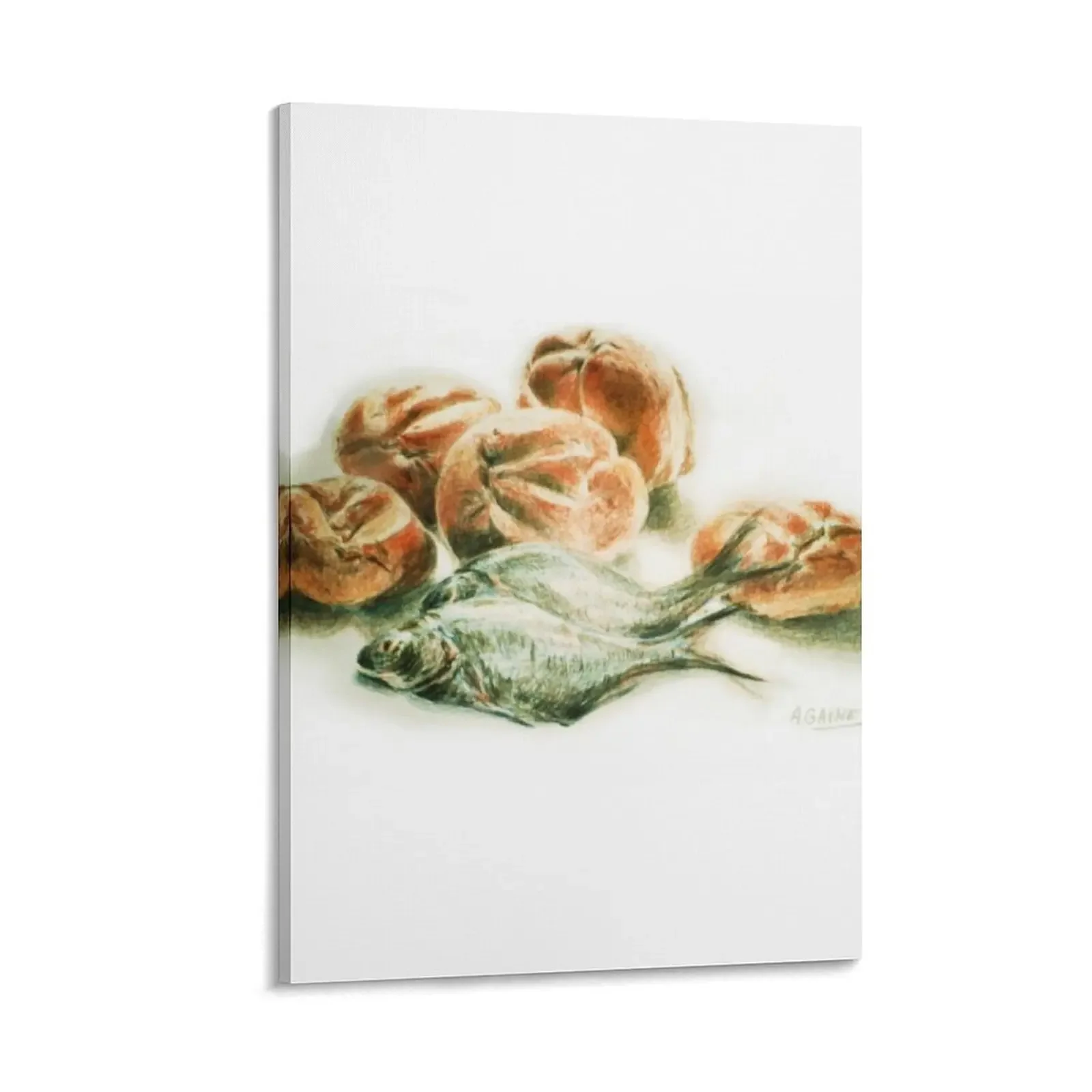 

Edit Item Five Loaves of Bread and Two Fish Canvas Painting room decorations for men home and decoration