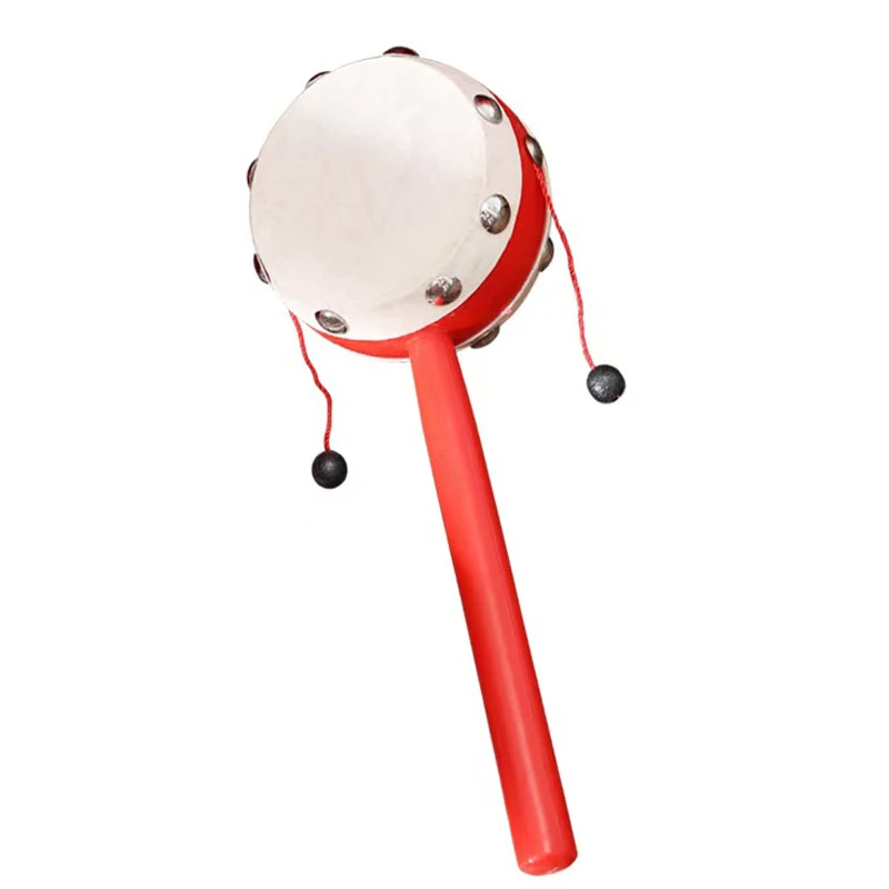 Colorful Chinese Spinning Rattle Drum Toy - Kids Party Favors & Gifts