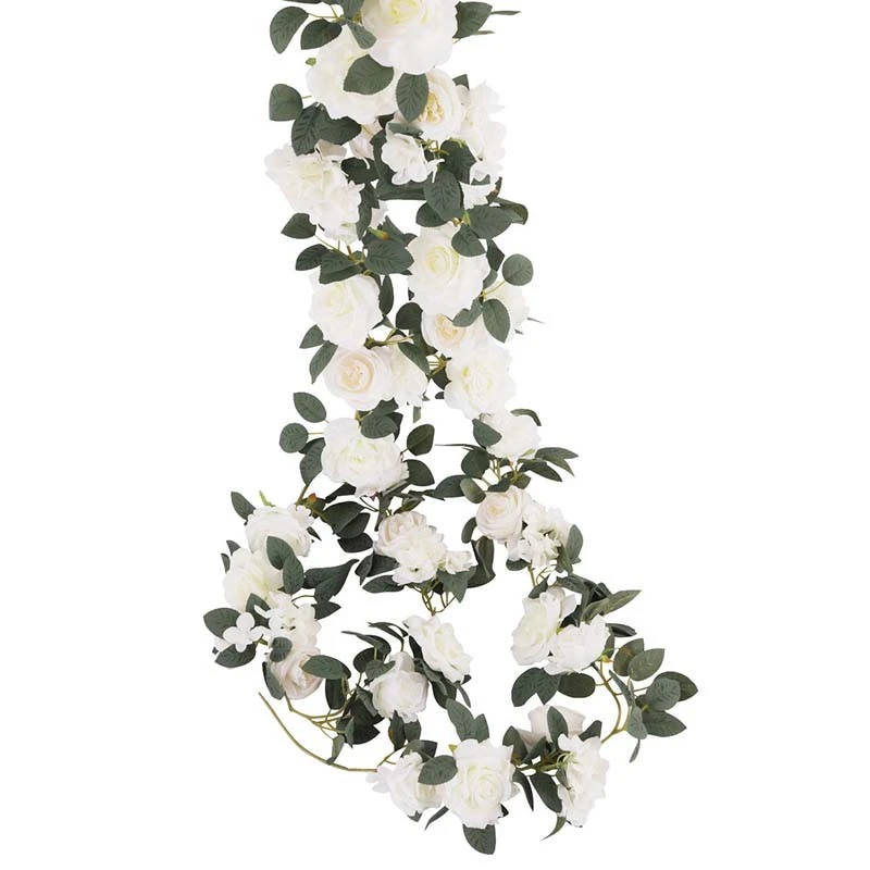 PARTY JOY Artificial Flower Garland Fake Rose Vine Artificial Flowers