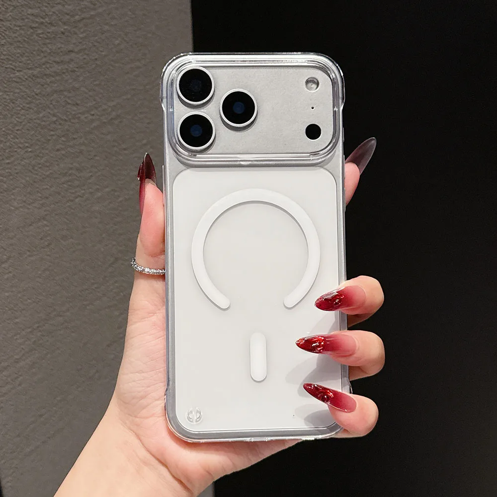 Transparent Frameless PC Case with Magnetic Hard Cover and Borderless Shell