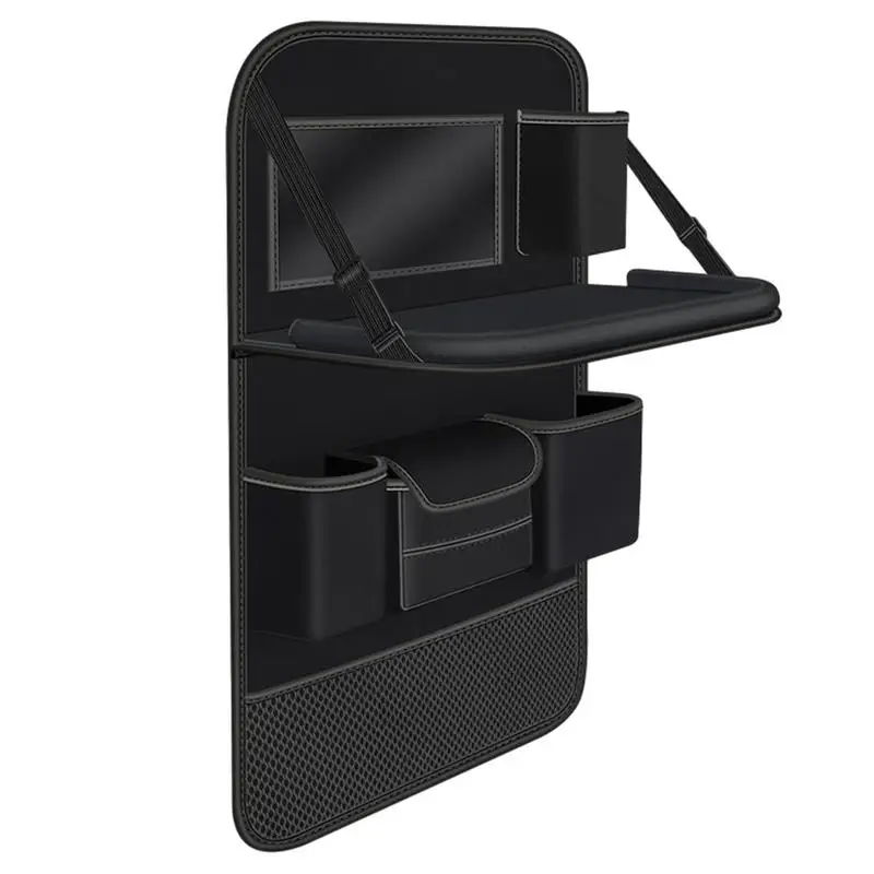 

Behind Seat Car Organizer Car Seat Back Pocket With Foldable Table Tray Seat Back Truck And Middle Seat Bag For Mobile Phones