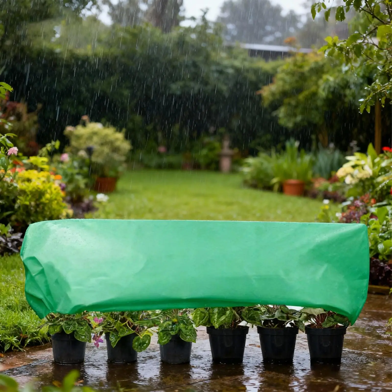 직사각형 식물 상자 커버 서리 방지 겨울 식물 보호대 정밀한 맞춤형 실내외 발코니 파티오 정원 식물용