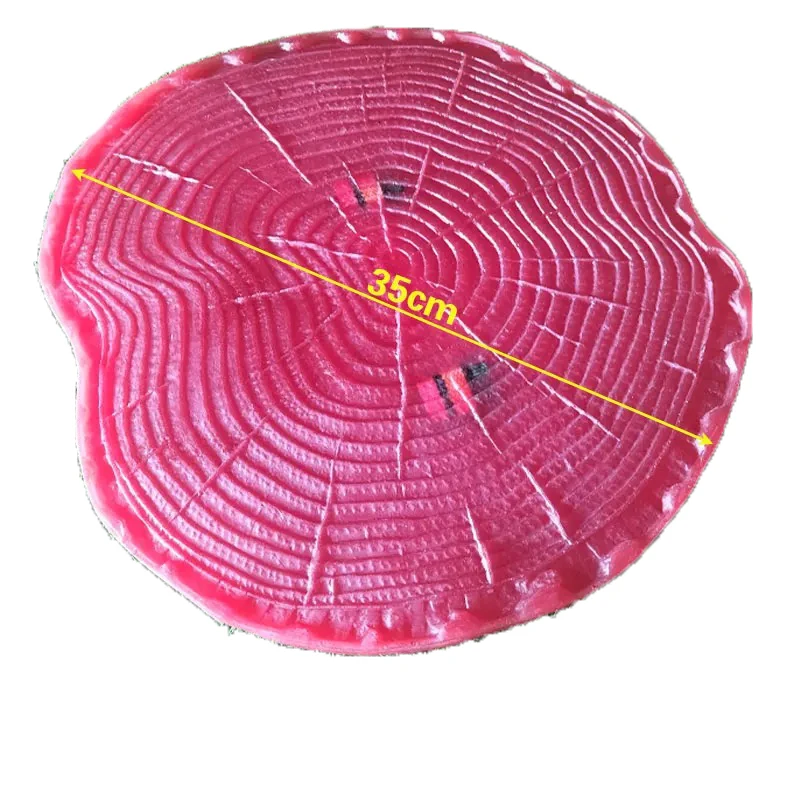 Fake Tree Rings 35cm Molded Cement Garden Simulation Wooden Stakes Tree Bark Christmas Printing Halloween