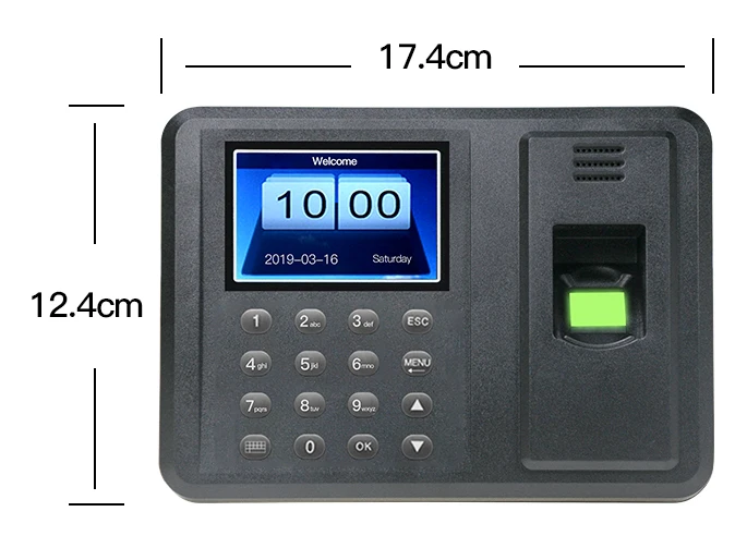 2.8Inch TFT Screen Free Drive Biometric Fingerprint Time Attendance Machine Clock Recorder Employee Recognition Recording Device