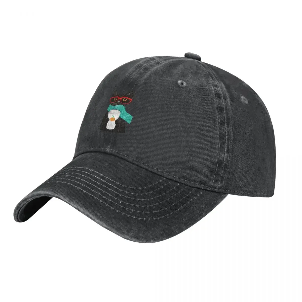 

Autumn Pumpkin Coffee Cat Cowboy Hat black Golf Rave Snapback Cap Women's Beach Outlet Men's