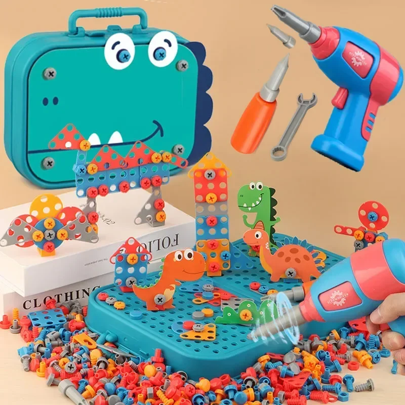 DIY Nut Hand Disassembly Assembly Puzzle Simulated Screwing Toolbox Early Educational Kids Toy Shape Insert Blocks Toys For Boys