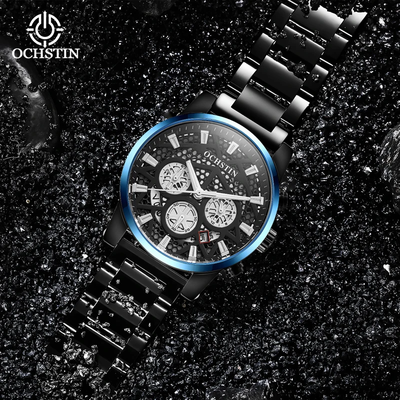 

OCHSTIN personalized versatile waterproof watch multifunctional quartz movement new 2024 pilot series men's quartz watch