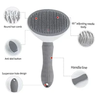 Hair Remover Brush Dog and Cat Non-slip Beauty Brush Dog Grooming Equipment Pets Stainless Steel For Dogs Pet Hair Removal Comb 2