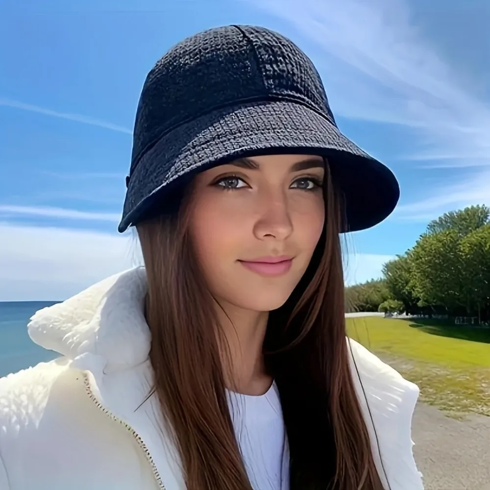 Baseball Caps Sun Hat Sun Protection Hat Women Drawstring Waffle Pattern Spring Summer