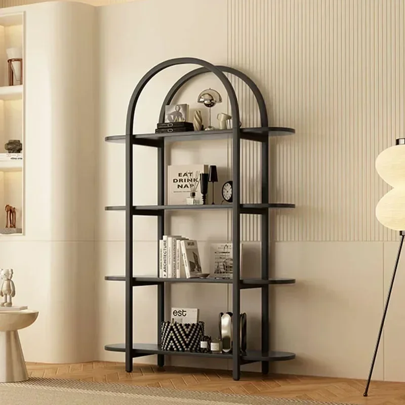 Nordic Bookcases Display Storage Shelves Minimalist Living Room Closet Floor Bookshelf White