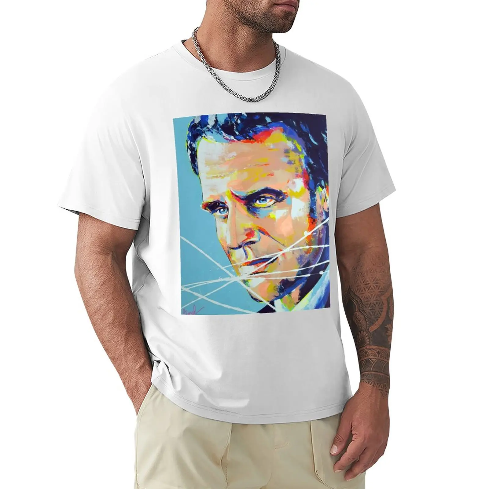 

President Emmanuel Macron Artpainting T-Shirt graphics t shirt summer tops sports fan t-shirts men graphic t shirts